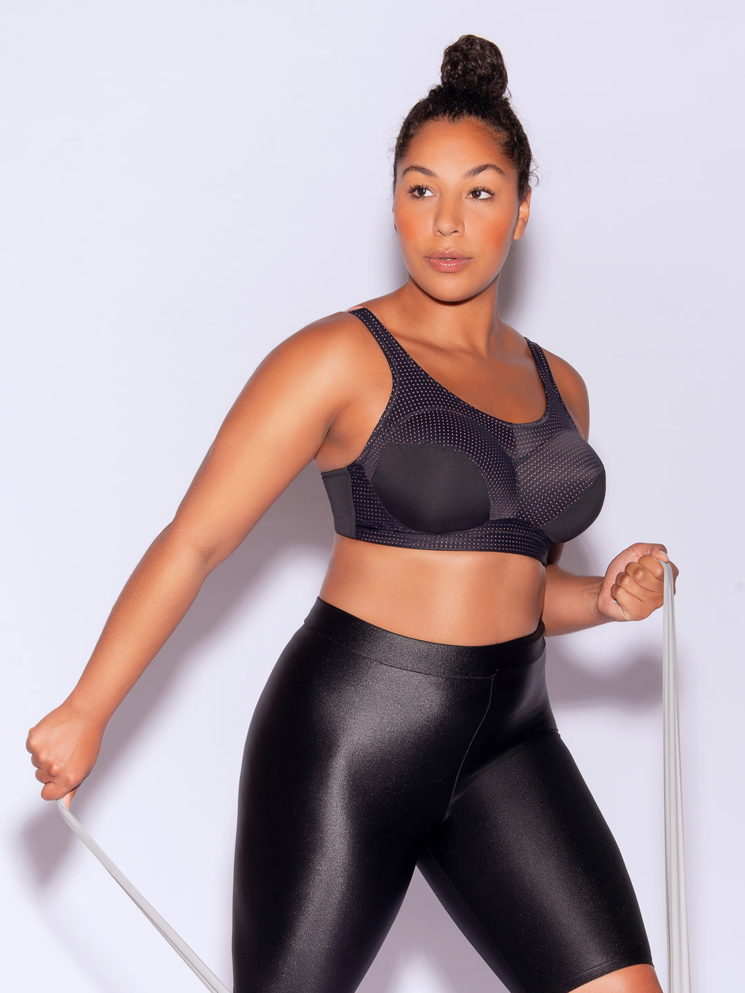 Energy Sports Bra - Black w Pink Blush - P58522