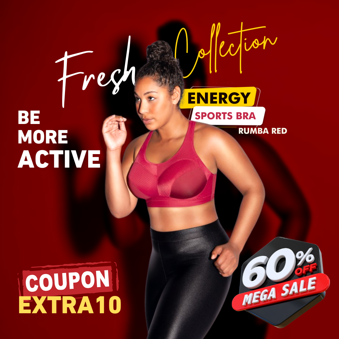 Energy Sports Bra - Rumba Red w Cherry - P58522