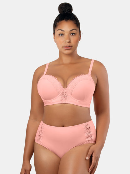 Brigitte Highwaist Swimwear Bottom - Peach Bud - S8205
