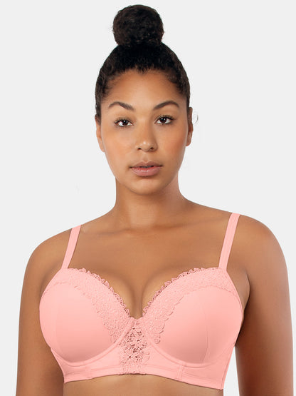 Brigitte Demi Bikini Top - Peach Bud - S8201