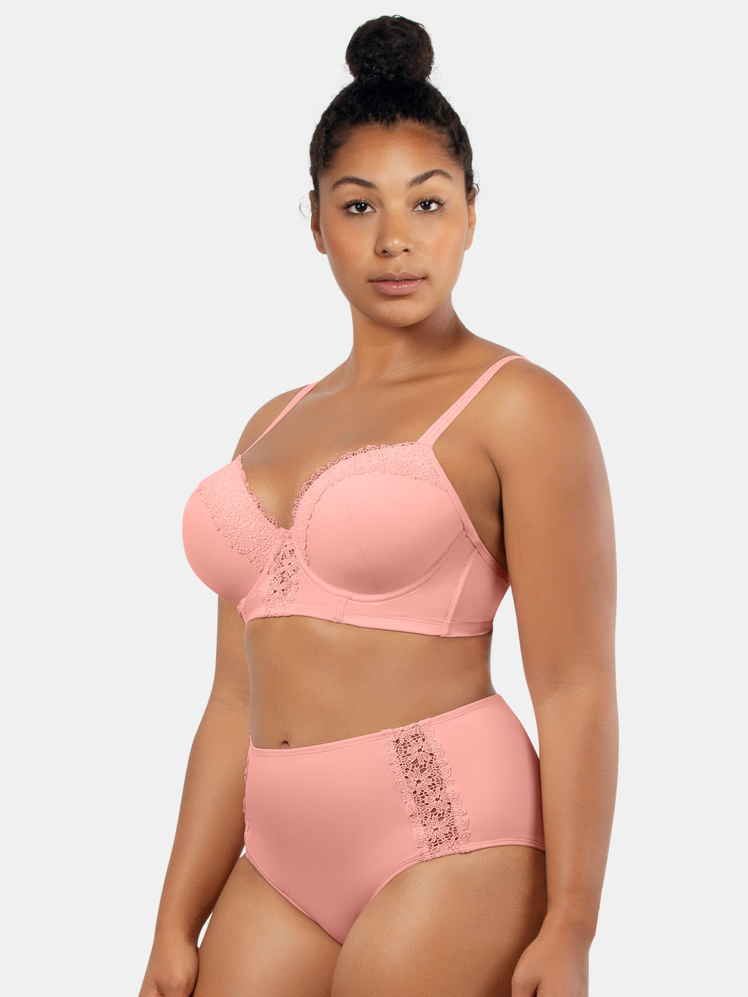 Brigitte Highwaist Swimwear Bottom - Peach Bud - S8205