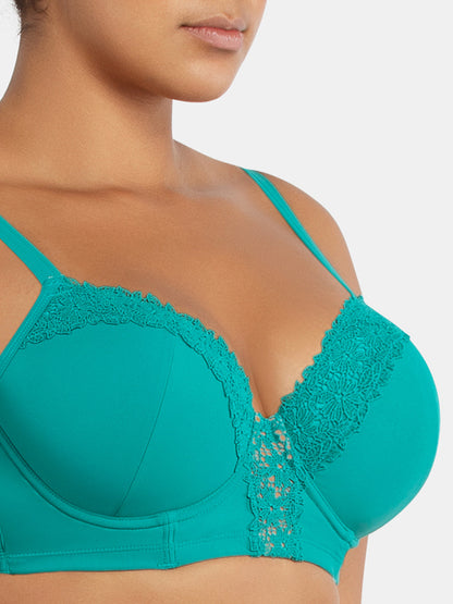 Brigitte Demi Bikini Top - Dark Mint -  S8201