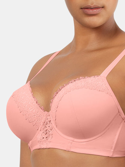 Brigitte Demi Bikini Top - Peach Bud - S8201