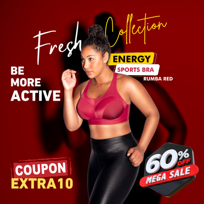 Energy Sports Bra - Rumba Red w Cherry - P58522